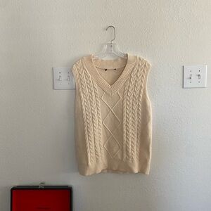Vintage Cream sweater vest #y2k
